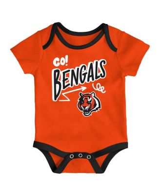 Baby Boys and Girls 3-Piece Cincinnati Bengals All Day Play Bodysuit Set