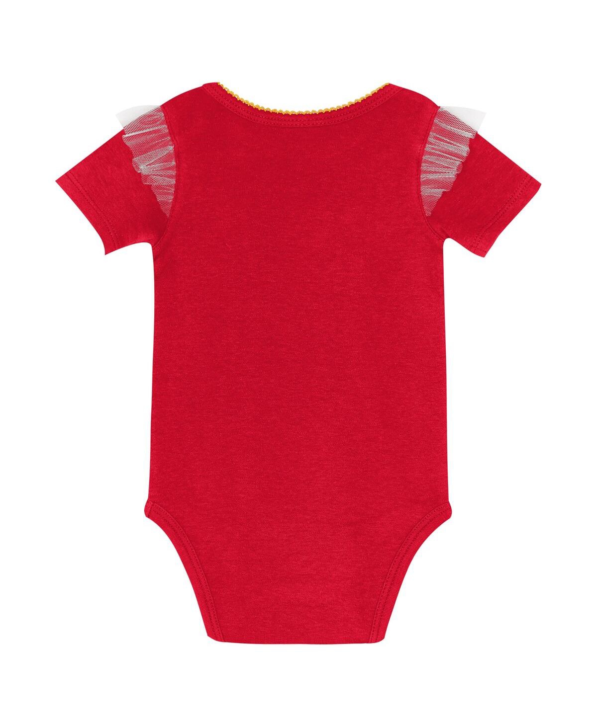 Outerstuff Baby Girls Kansas City Chiefs My Team Rocks Bodysuit And Skirt Set In Red