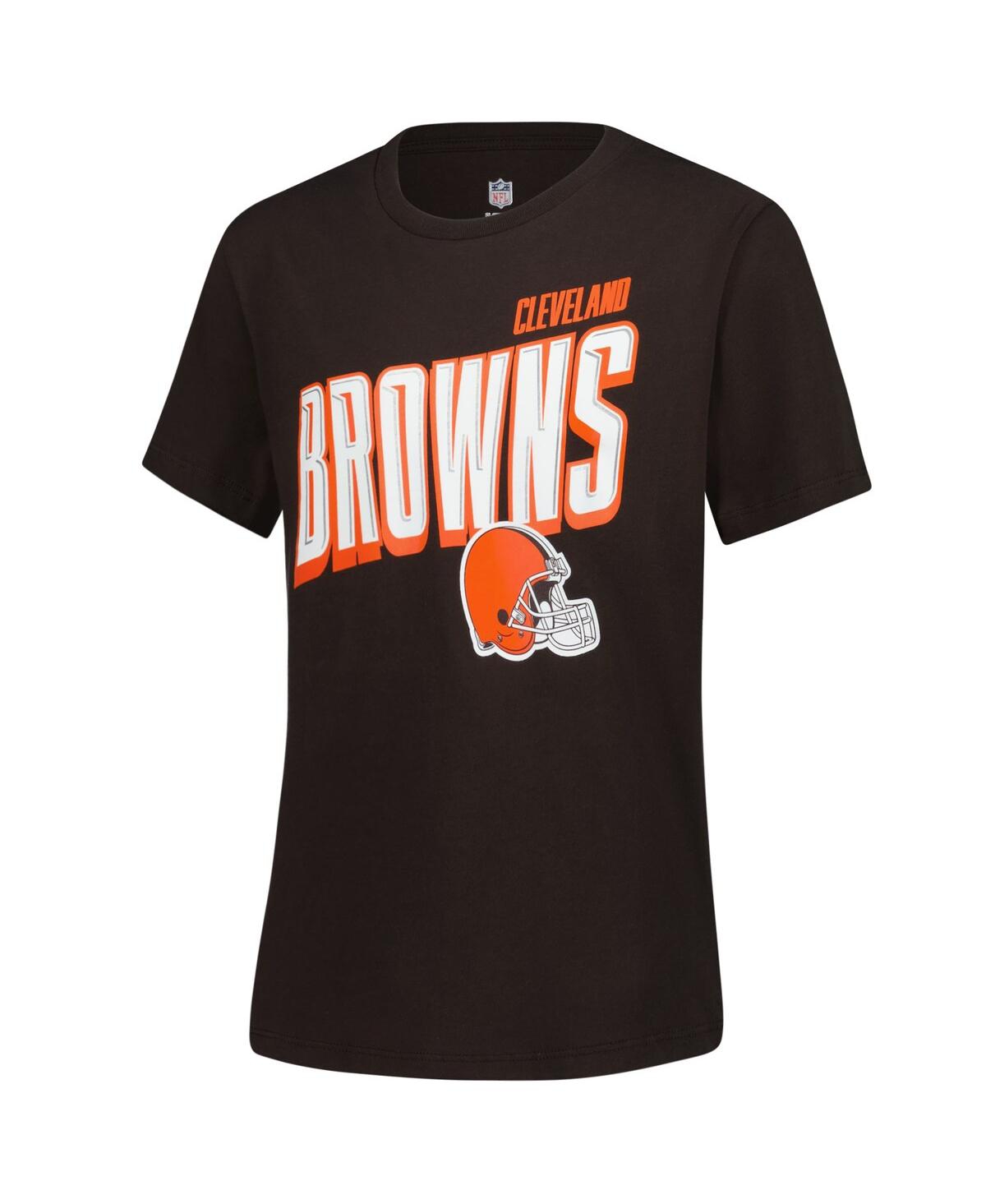 Outerstuff Big Boys And Girls Cleveland Browns The Mix Combo T-shirt Set In Multi