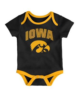 Baby Boys and Girls Iowa Hawkeyes Three-Pack All Day Play Bodysuit Set