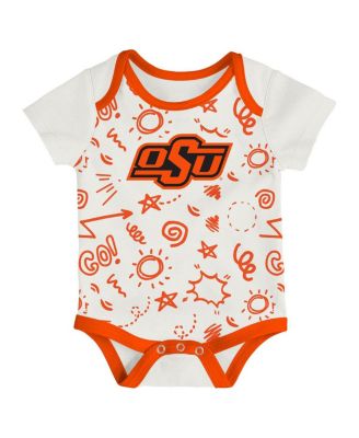 Baby Boys and Girls 3-Pack Oklahoma State Cowboys All Day Play Bodysuit Set