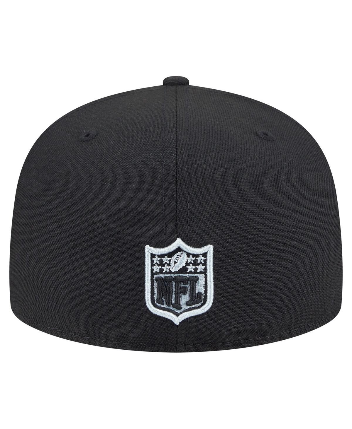 New Era Men's Black Las Vegas Raiders Oversized 59FIFTY Fitted Hat