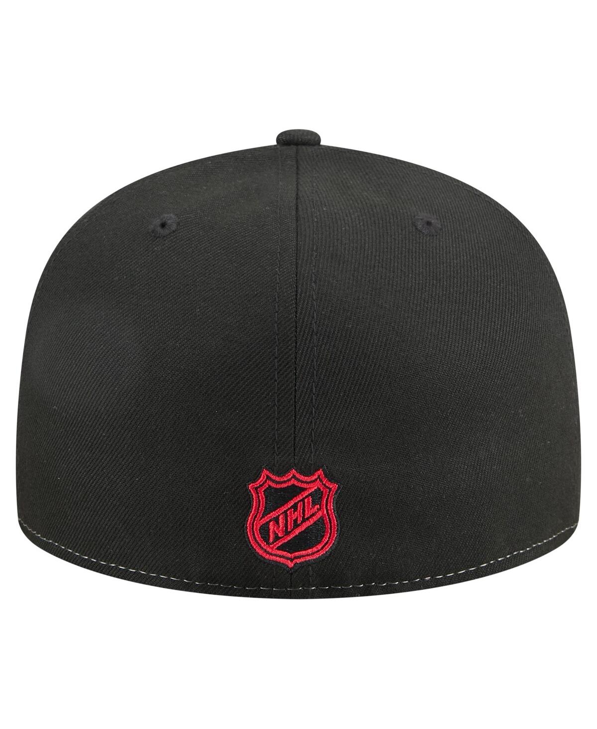 New Era Men's White/black Chicago Blackhawks Repeat Two-tone 59fifty Fitted Hat In White