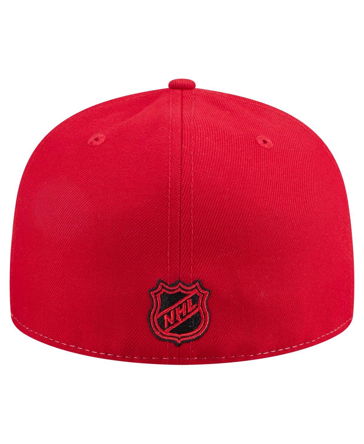 New Era Men's White/red New Jersey Devils Repeat Two-tone 59fifty Fitted Hat In White