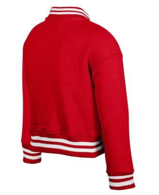 Big Boys and Girls Red Kansas City Chiefs Chenille Applique Fleece Full-Snap Jacket