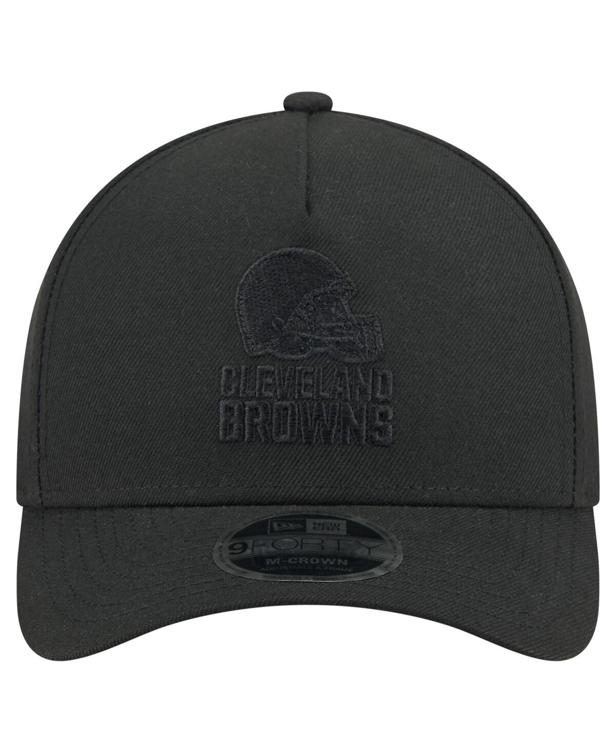 New Era Men's Black Cleveland Browns Team Collection 9forty M-crown A-frame Adjustable Hat In Black