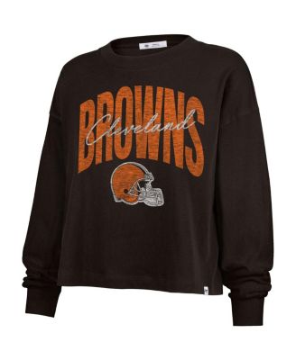 Women's Brown Cleveland Browns Muse Sydney Long Sleeve T-Shirt