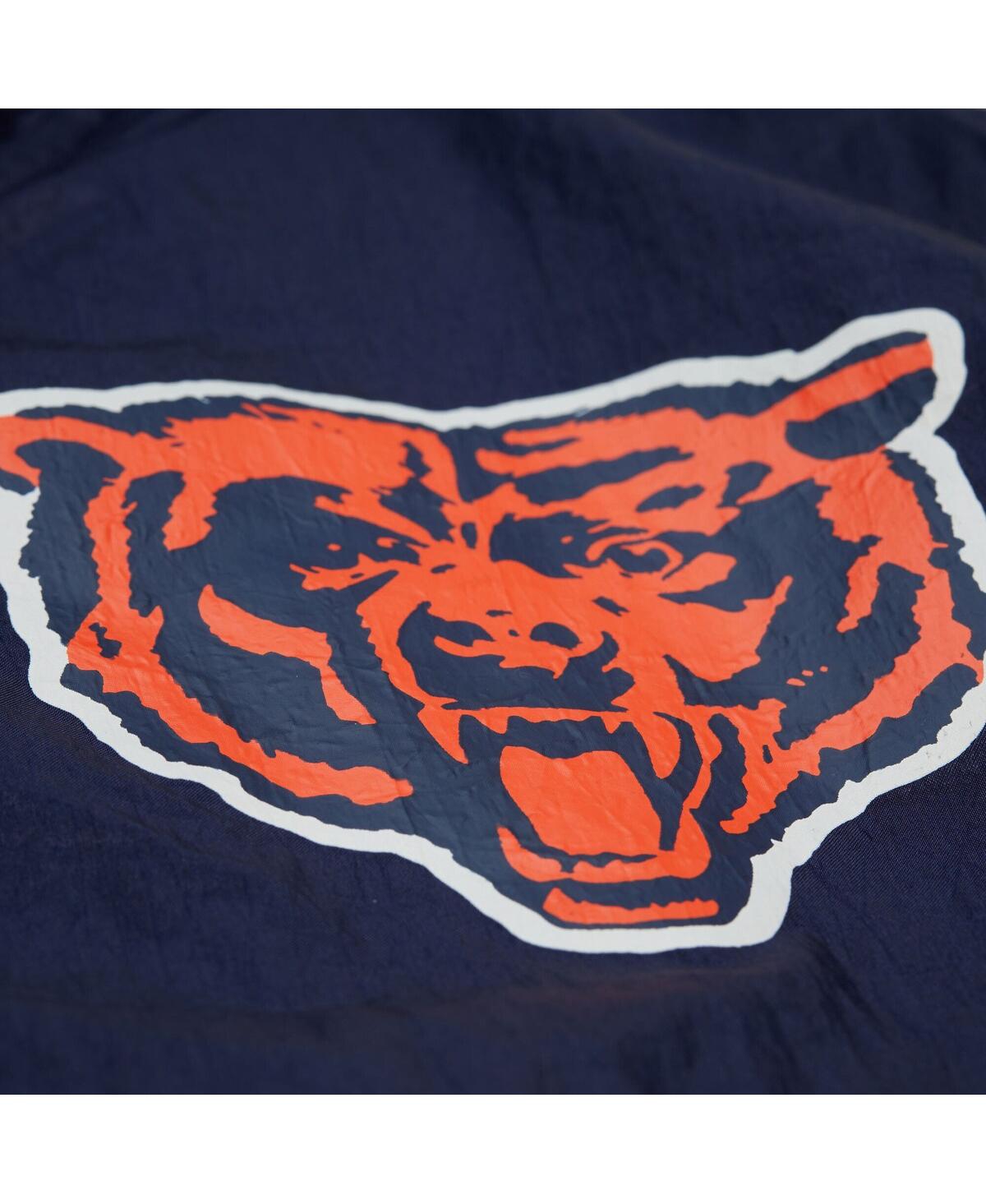 Mitchell & Ness Mitchell Ness Men's Navy Chicago Bears Logo Playmaker Full-zip Windbreaker Jacket In Blue