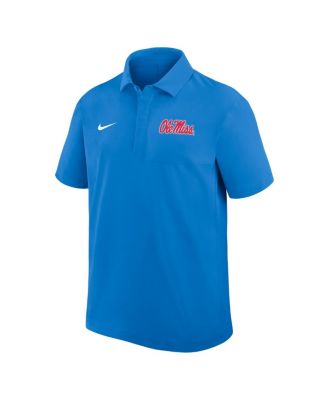 Men's Powder Blue Ole Miss Rebels Woven Dri-FIT Polo Shirt