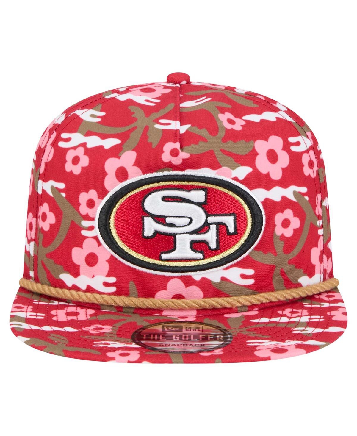 New Era Men's Scarlet San Francisco 49ers Wakey Wakey Golfer Snapback Hat In Red