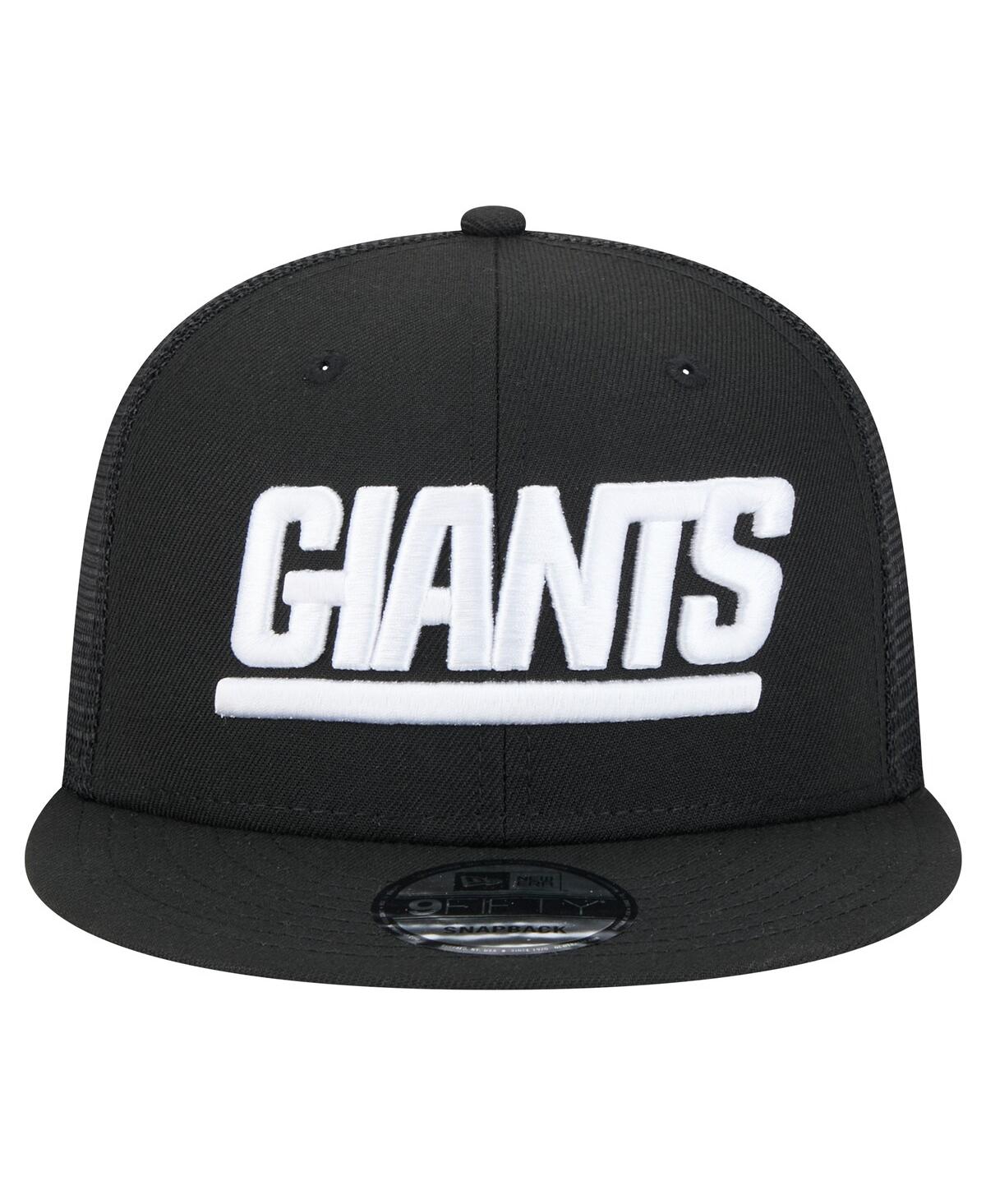 New Era Men's Black New York Giants Main Trucker 9FIFTY Snapback Hat