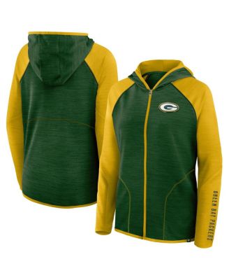 Fanatics - Women's Green Green Bay Packers Plus Size End Around Pass Full-Zip Hoodie