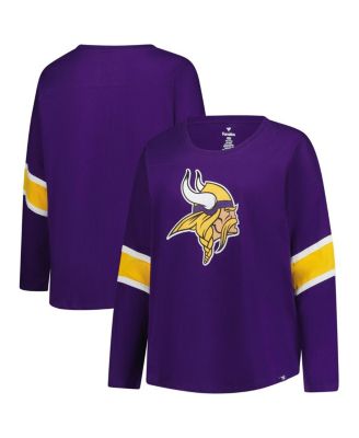 Fanatics - Women's Purple Minnesota Vikings Plus Size Redzone 3/4-Sleeve Scoop Neck T-Shirt