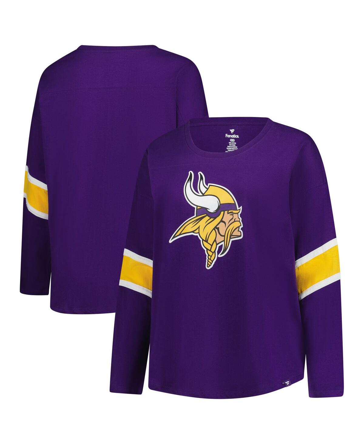 Fanatics Women's Purple Minnesota Vikings Plus Size Redzone 3/4-Sleeve Scoop Neck T-Shirt