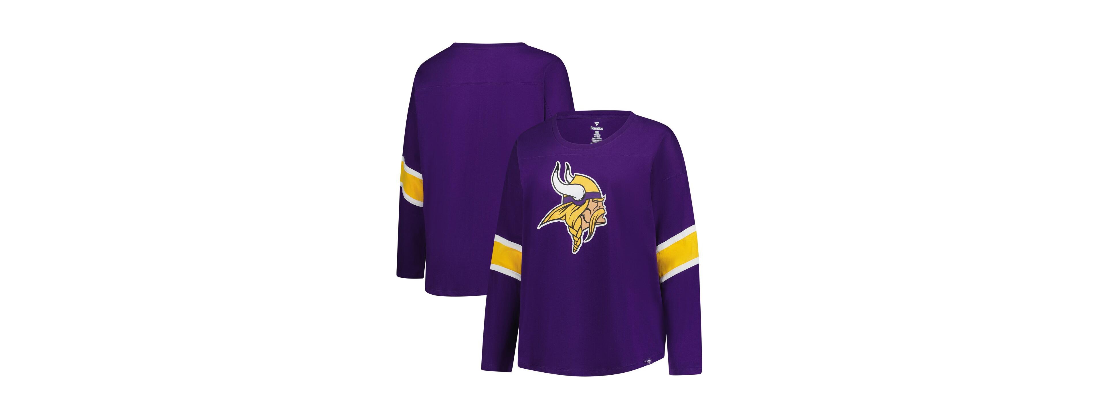 Fanatics Women's Purple Minnesota Vikings Plus Redzone 3/4-Sleeve Scoop Neck T-Shirt