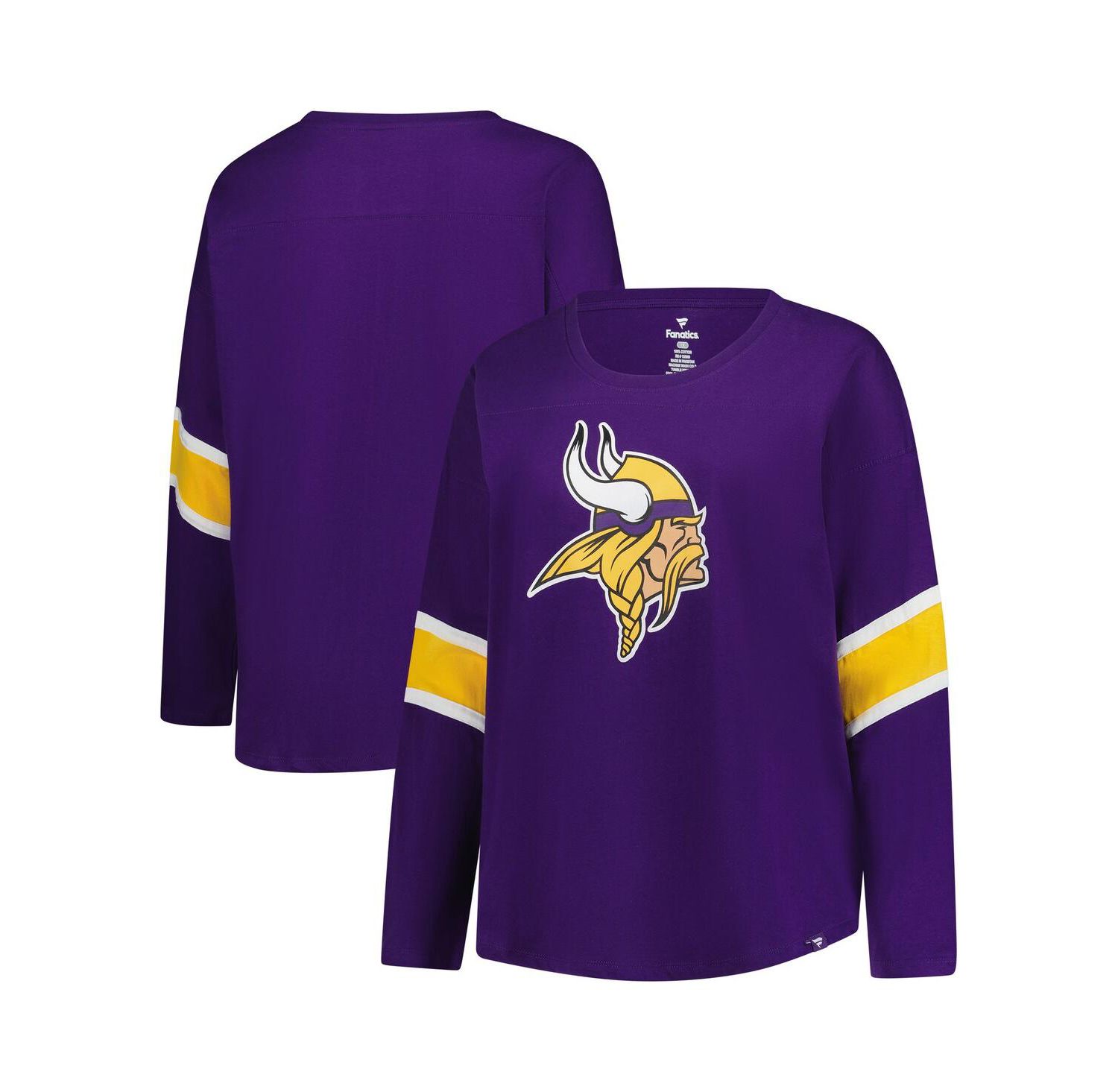 Women's Purple Minnesota Vikings Plus Size Redzone 3/4-Sleeve Scoop Neck T-Shirt