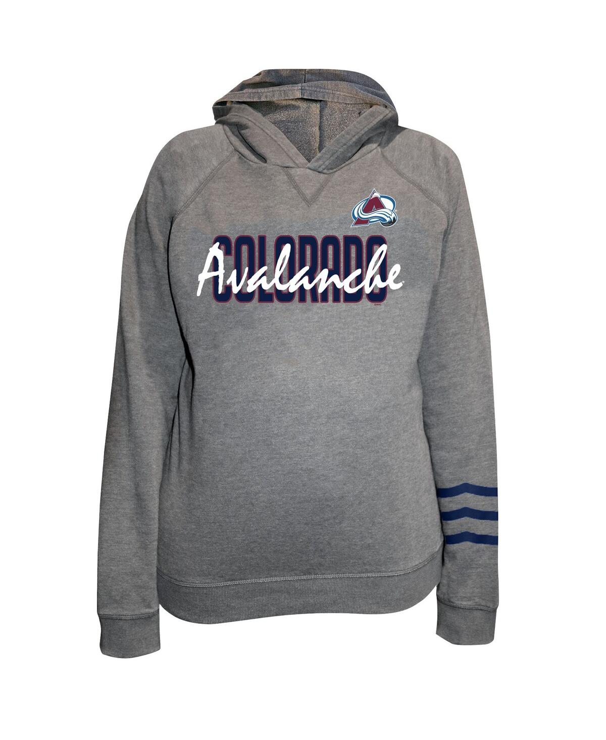 Fanatics Women's Heather Gray Colorado Avalanche Plus Lightweight Fleece Raglan Pullover Hoodie