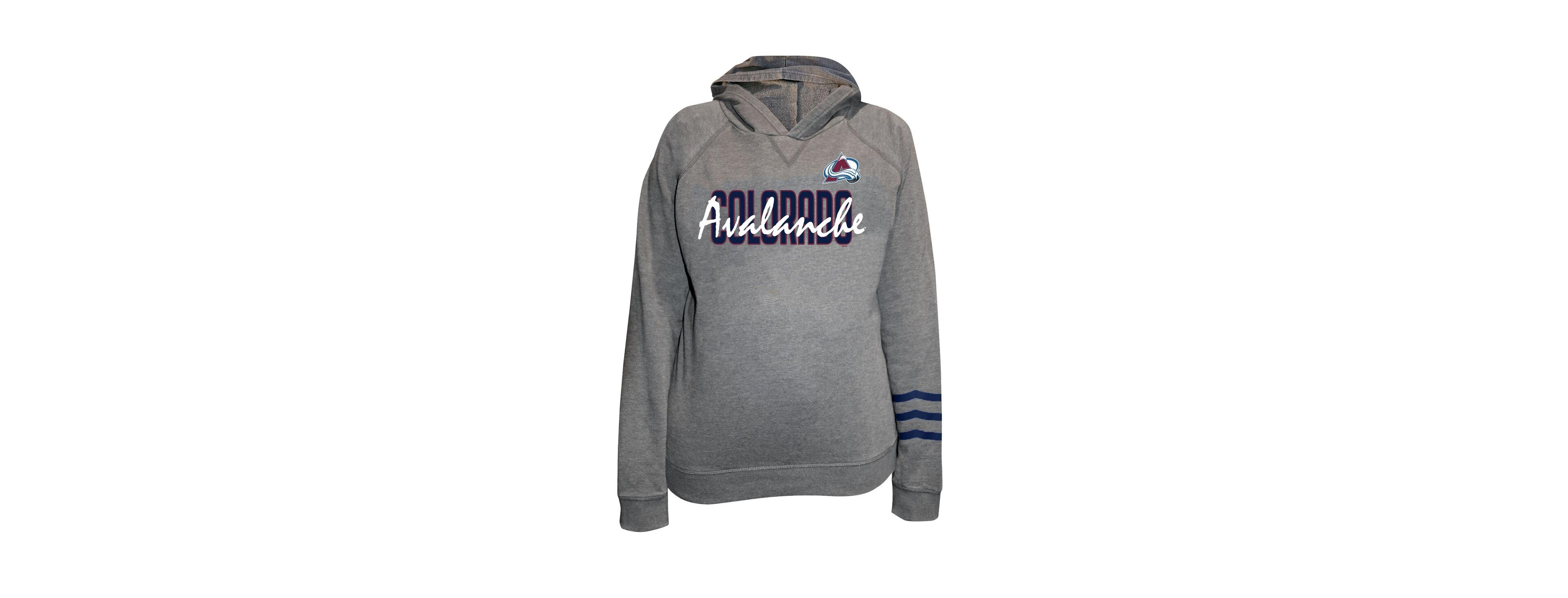 Fanatics Women's Heather Gray Colorado Avalanche Plus Lightweight Fleece Raglan Pullover Hoodie