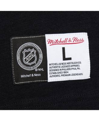 Mitchell Ness Men's Black, Red Chicago Blackhawks Legendary Slub Raglan Long Sleeve T-Shirt