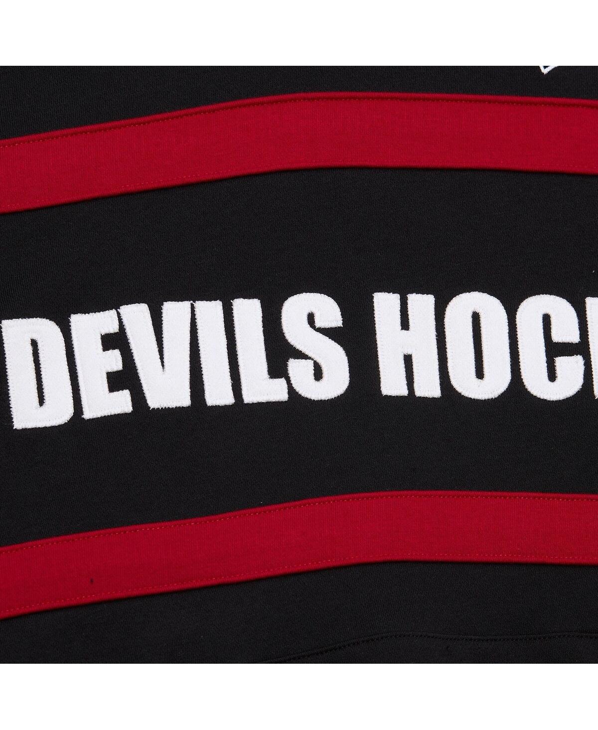 Mitchell & Ness Mitchell Ness Men's Black New Jersey Devils Head Coach Slogan Pullover Hoodie In Black