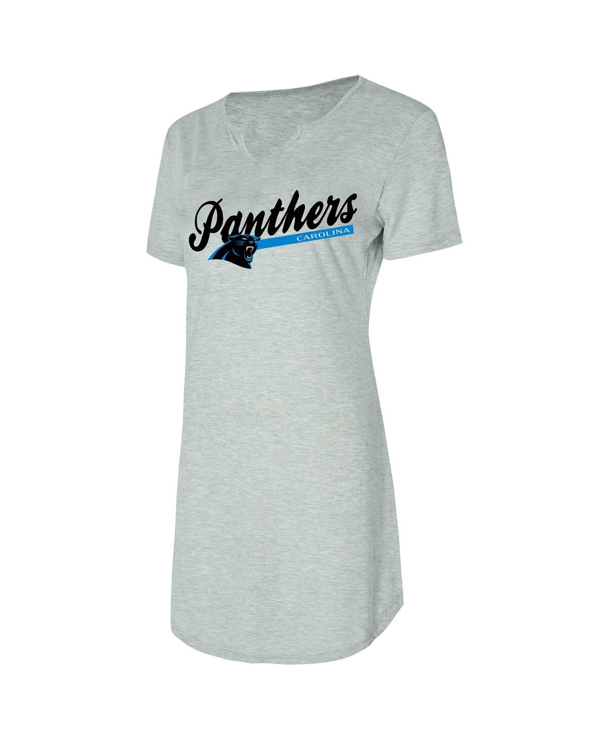 Concepts Sport Women's Gray Carolina Panthers Petition Knit Nightshirt In Gray