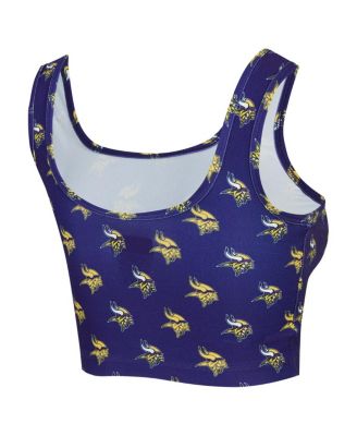 Women's Purple Minnesota Vikings Record Allover Print Bralette