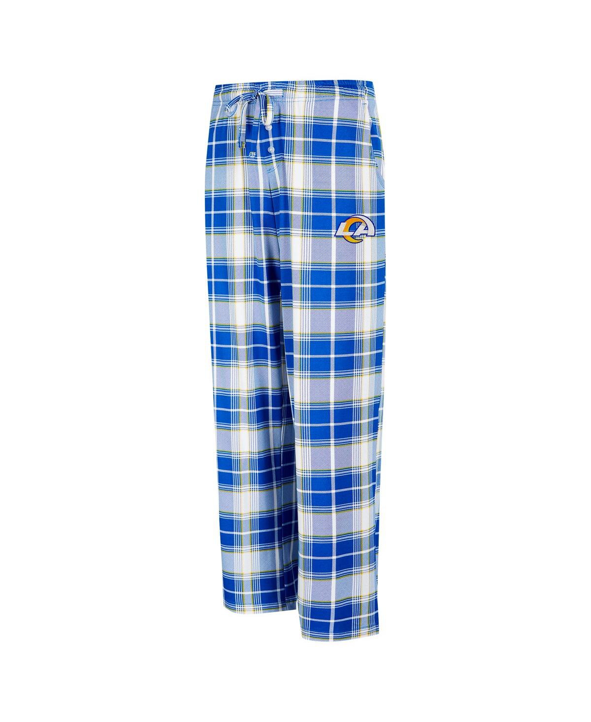 Concepts Sport Women's Royal Los Angeles Rams Ashford Plaid Knit Pants In Multi
