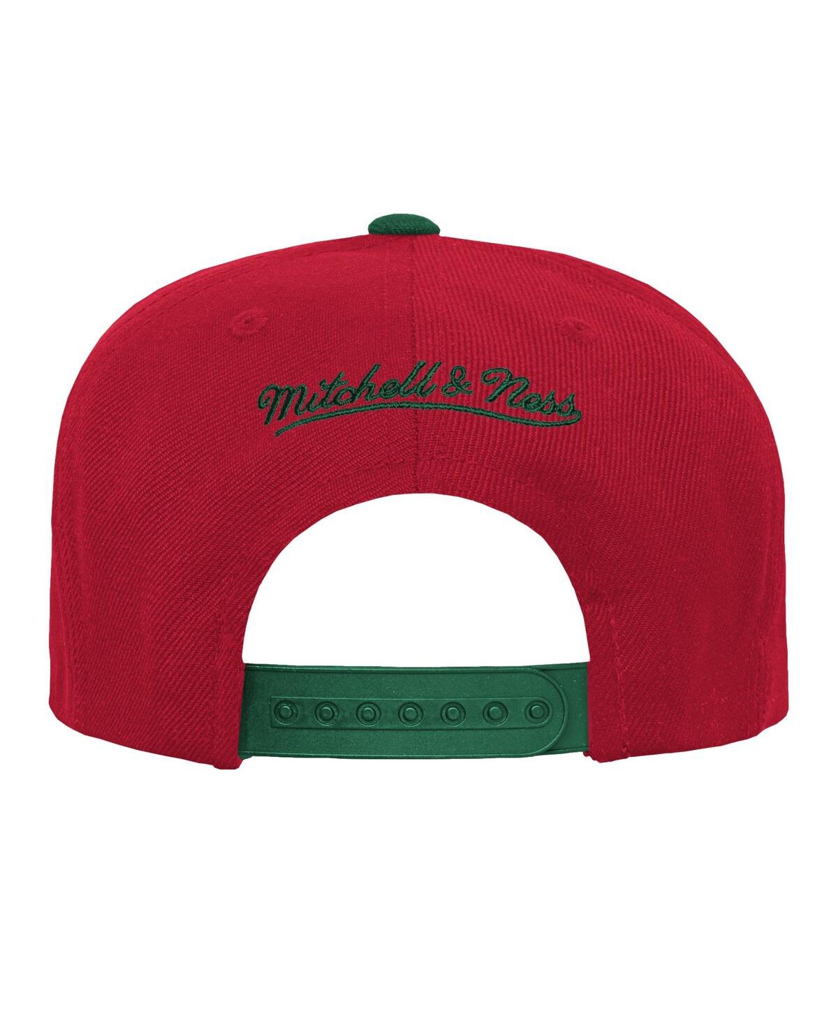 Mitchell & Ness Mitchell Ness Big Boys And Girls Red/green New Jersey Devils Core Team Two-tone Snapback Hat In Red