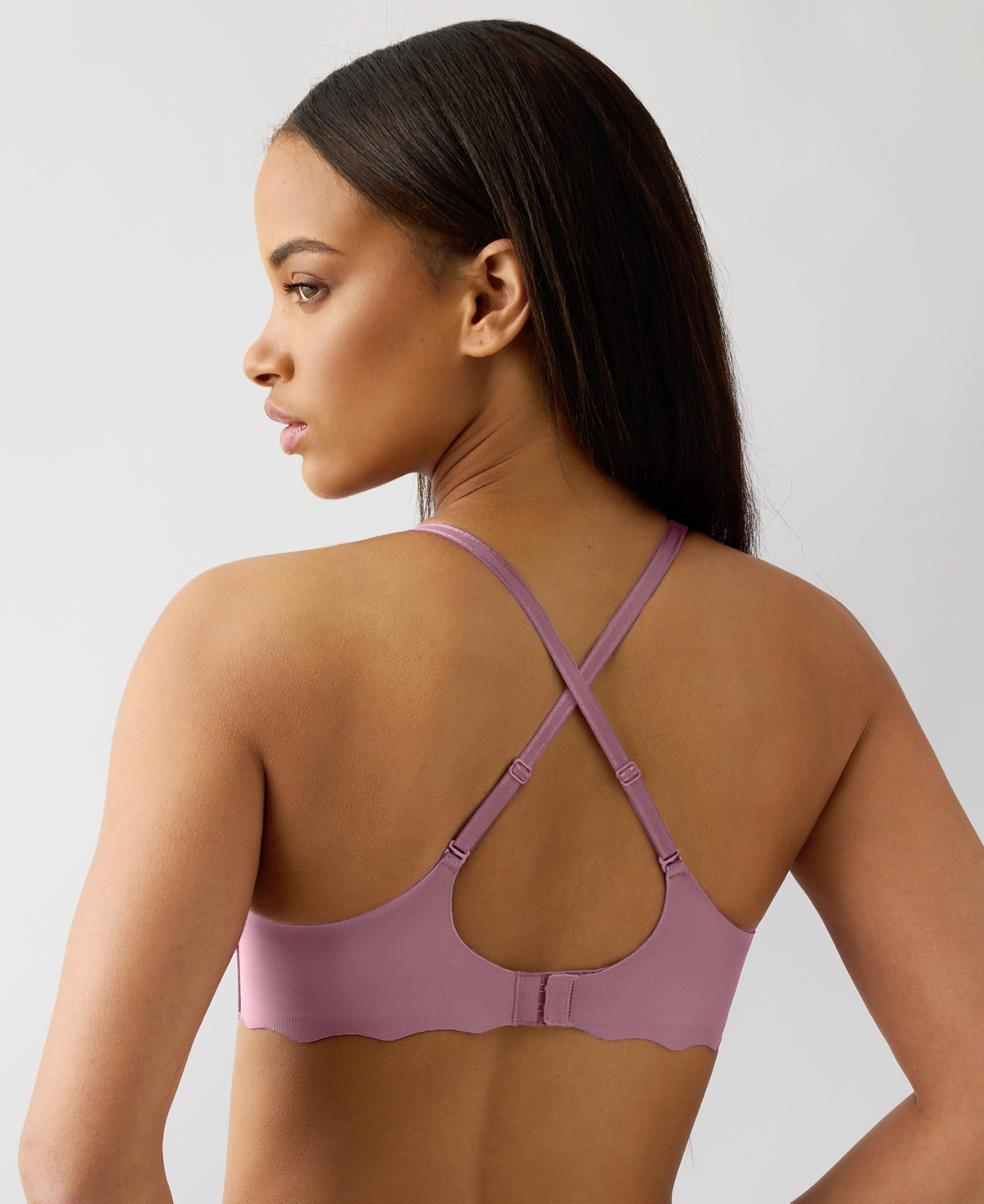 B.tempt'd By Wacoal Women's B.wow'd Wirefree Bralette 952287 In Purple