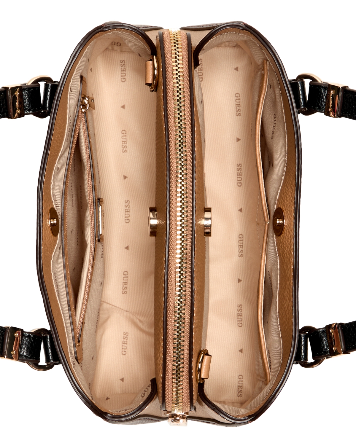 Guess Lyndi Small Girlfriend Satchel Bag In Brown