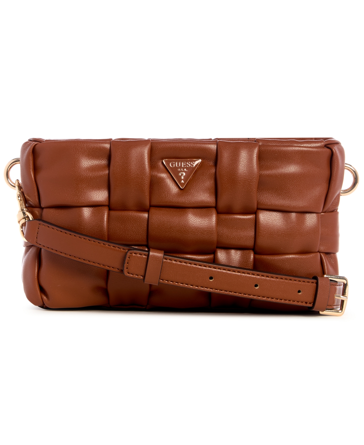Guess Women's Marion Mini Zipper Closure Crossbody Bag In Brown