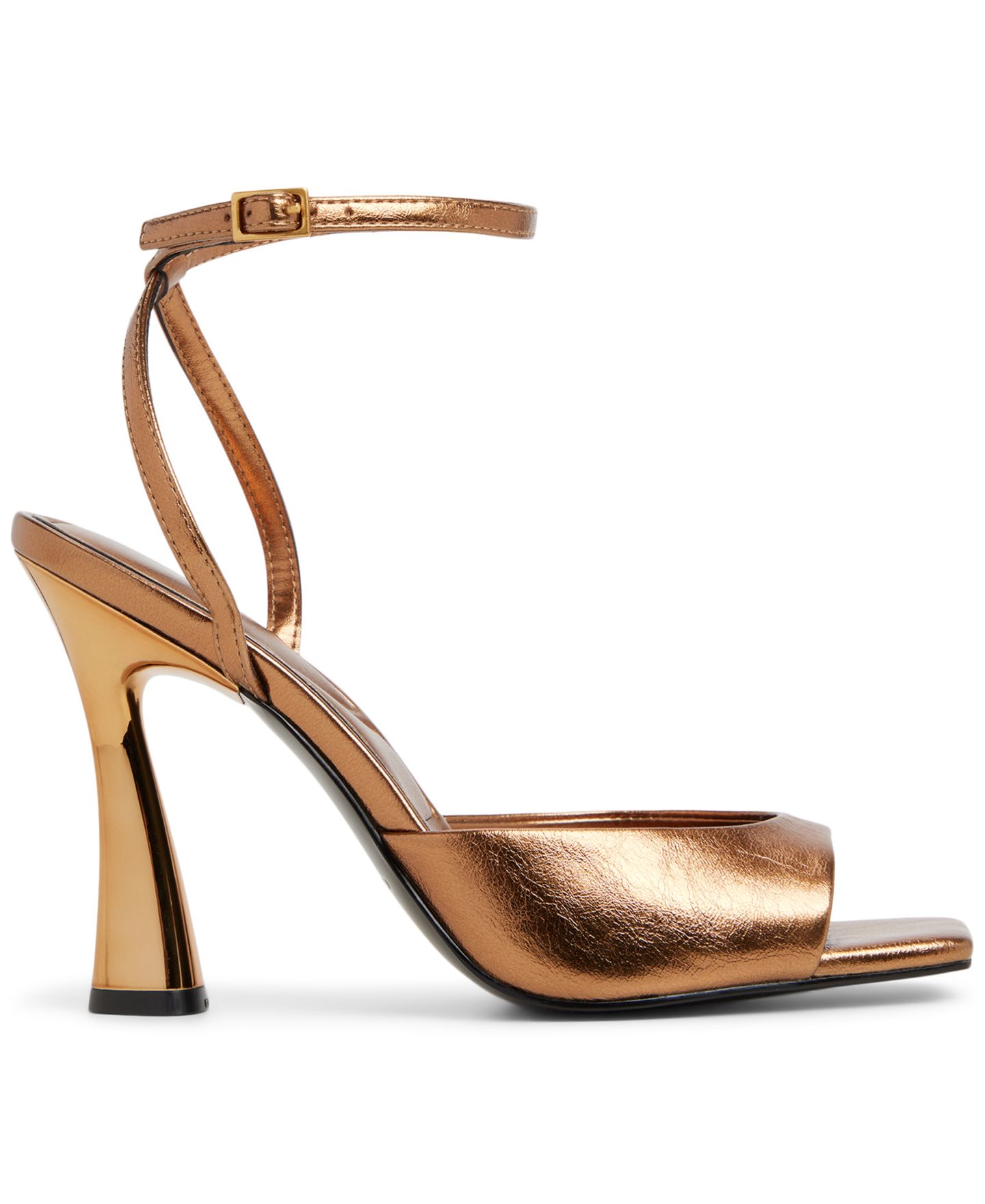 Женские сандалии ALDO Valentyna Two-Piece Square Toe Dress Sandals, цвет: Бронзовый металлик — фото 2