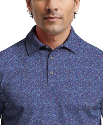 Men's Micro-Floral Polo Shirt