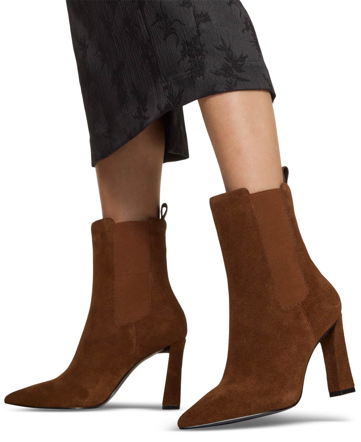 Aldo Liora Pointed Toe Dress Booties In Brown
