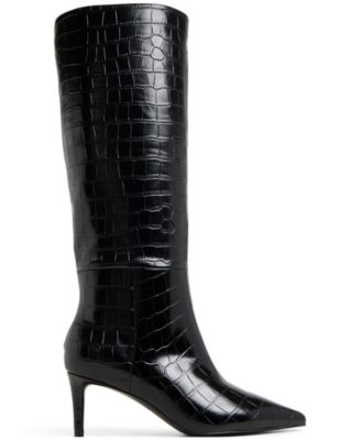 Women's Heather Knee High Pointy Toe Boots