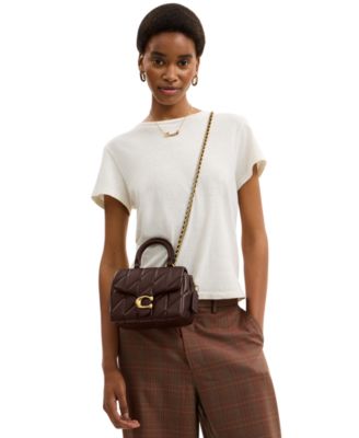 Quilted Tabby Mini Leather Top Handle Bag