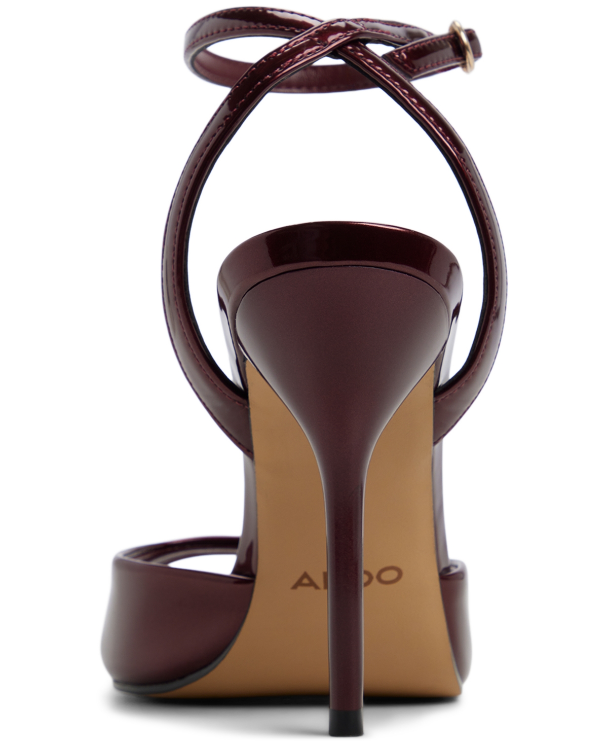 Aldo Forevermore Ankle Strap Pointed Toe Sandal In Red