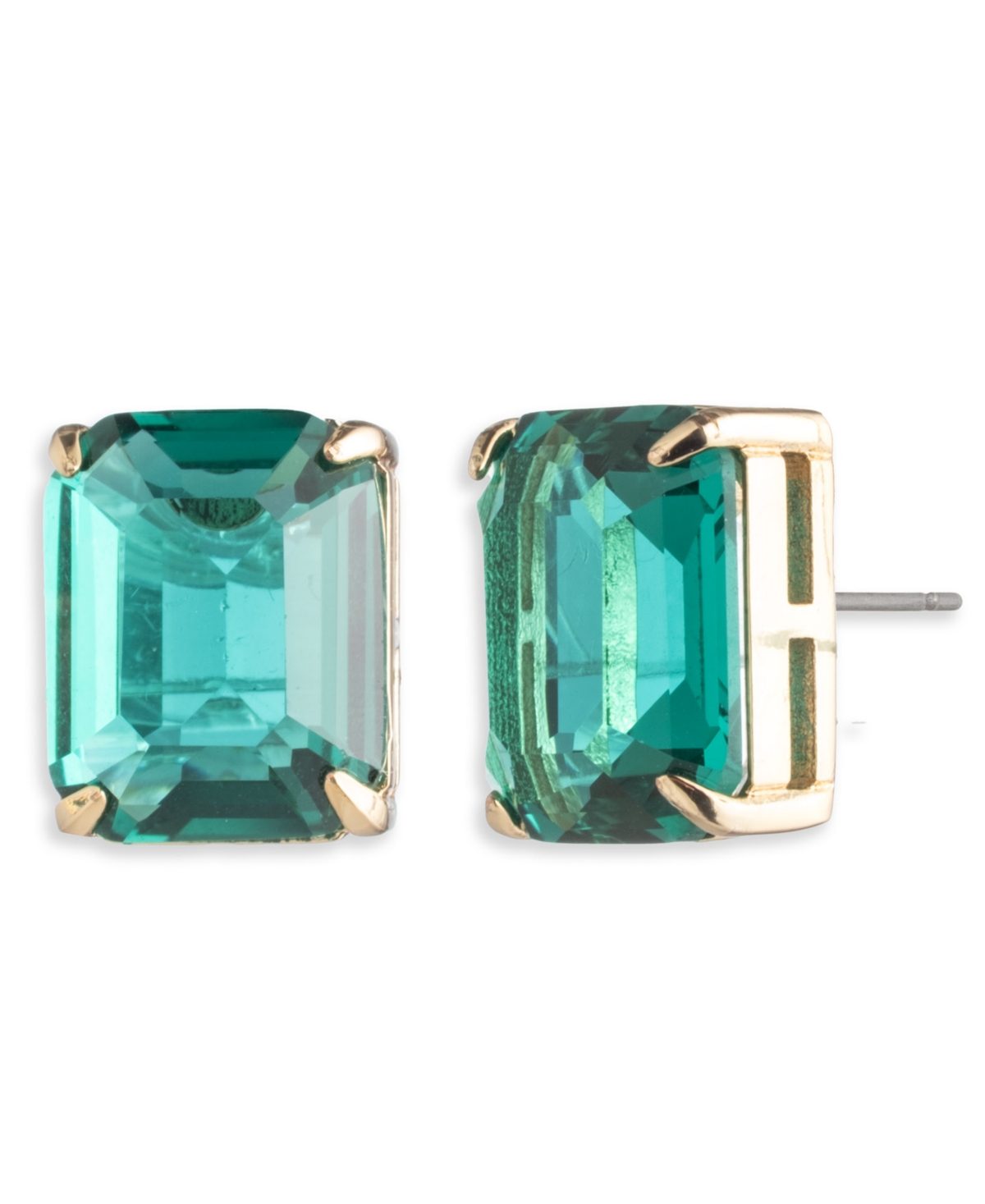 Ralph Lauren Gold-tone Stud Earrings In Green