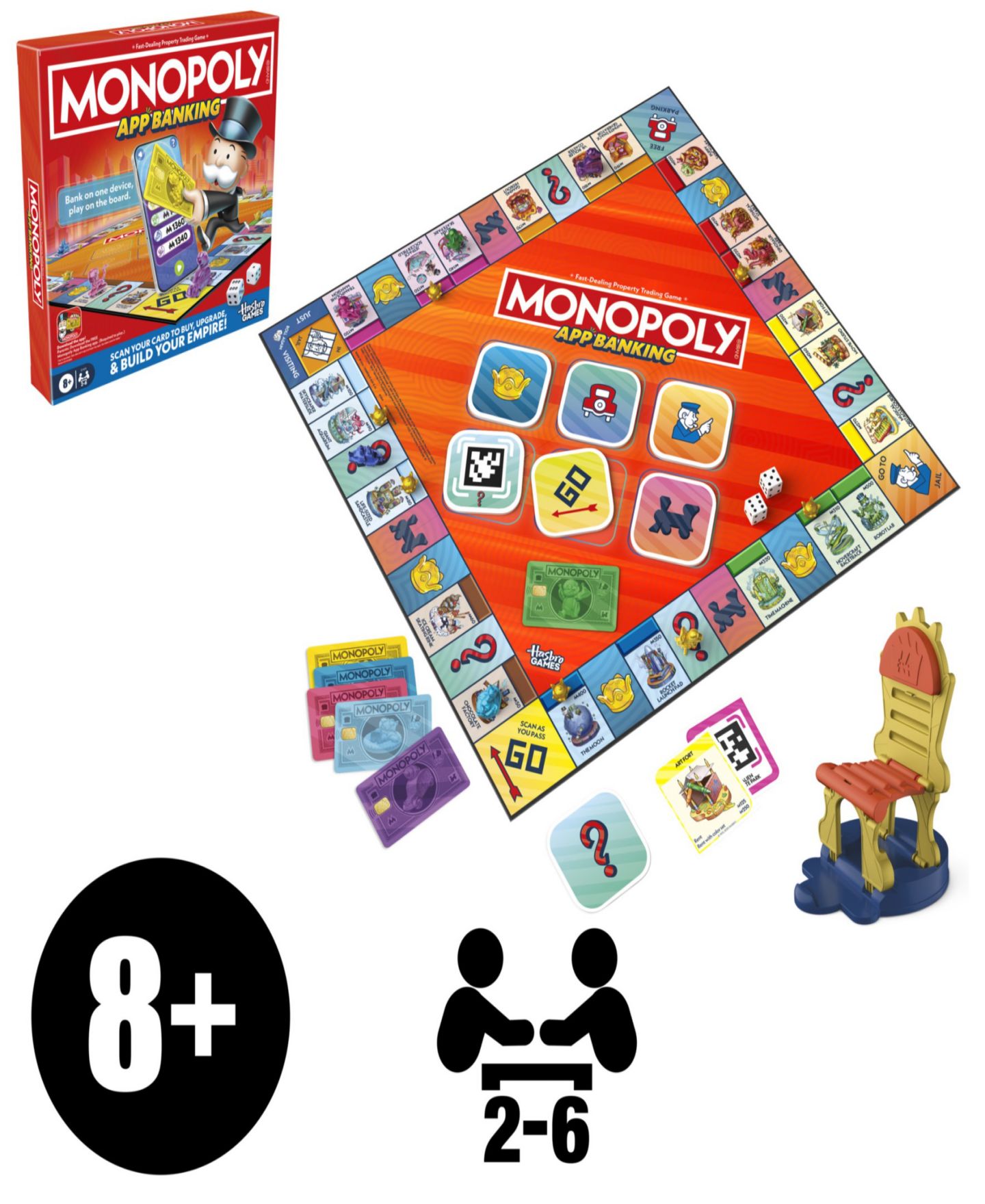 Детская настольная игра MONOPOLY App Banking Board Game, цвет: Разноцветный — фото 5