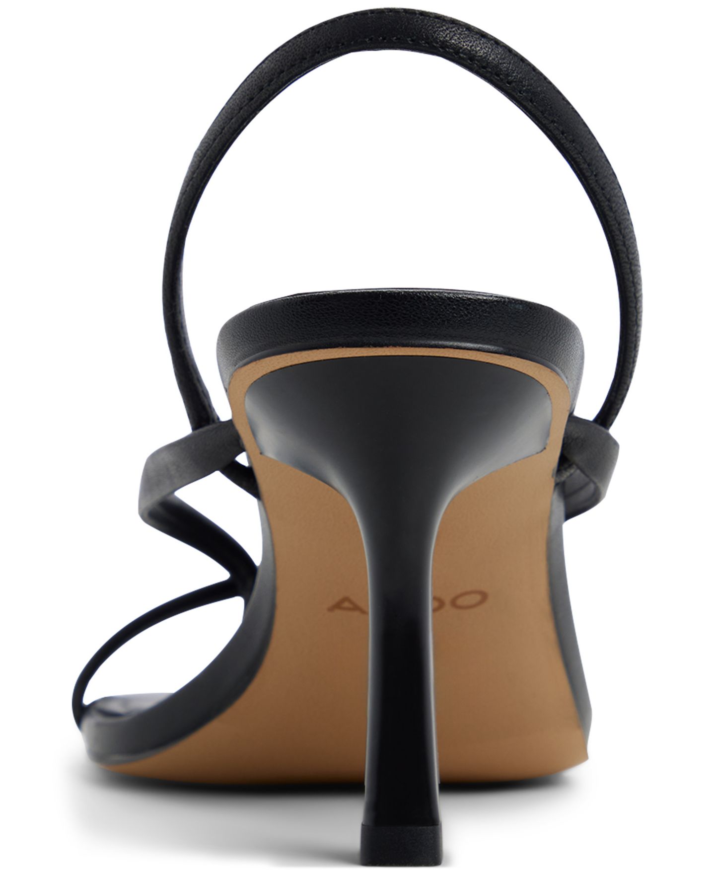 Женские сандалии ALDO Riva Slingback Square Toe Dress Sandals, цвет: Чёрный гладкий — фото 3