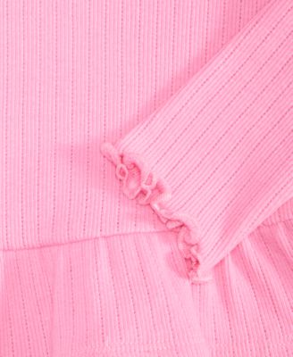 Baby Girls Mix and Match Long Sleeve Pointelle T-Shirt