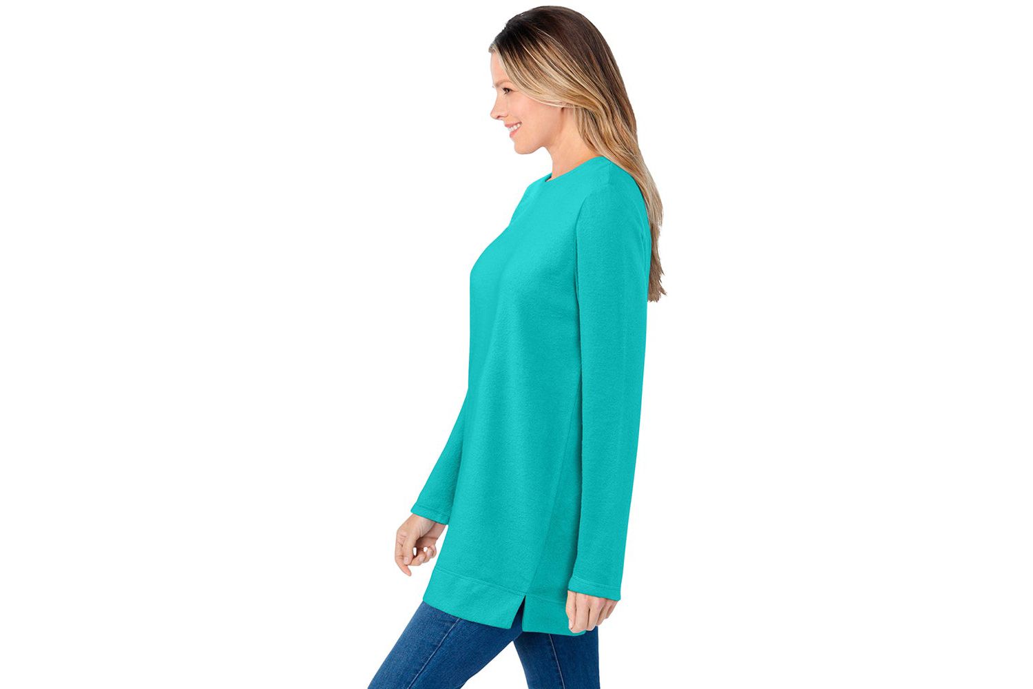 Women's Within Crewneck Ultra Soft Sherpa Sweatshirt