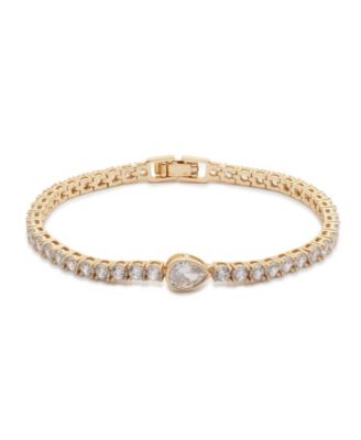 Foldover Crystal Cubic Zirconia Flex Bracelet