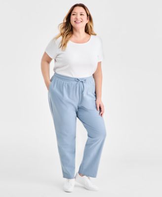 Plus Size Knit Pull-On Pants