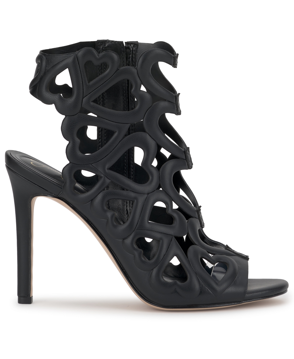 Jessica Simpson Women's Jalina Vinyl Heart High-Heel Booties