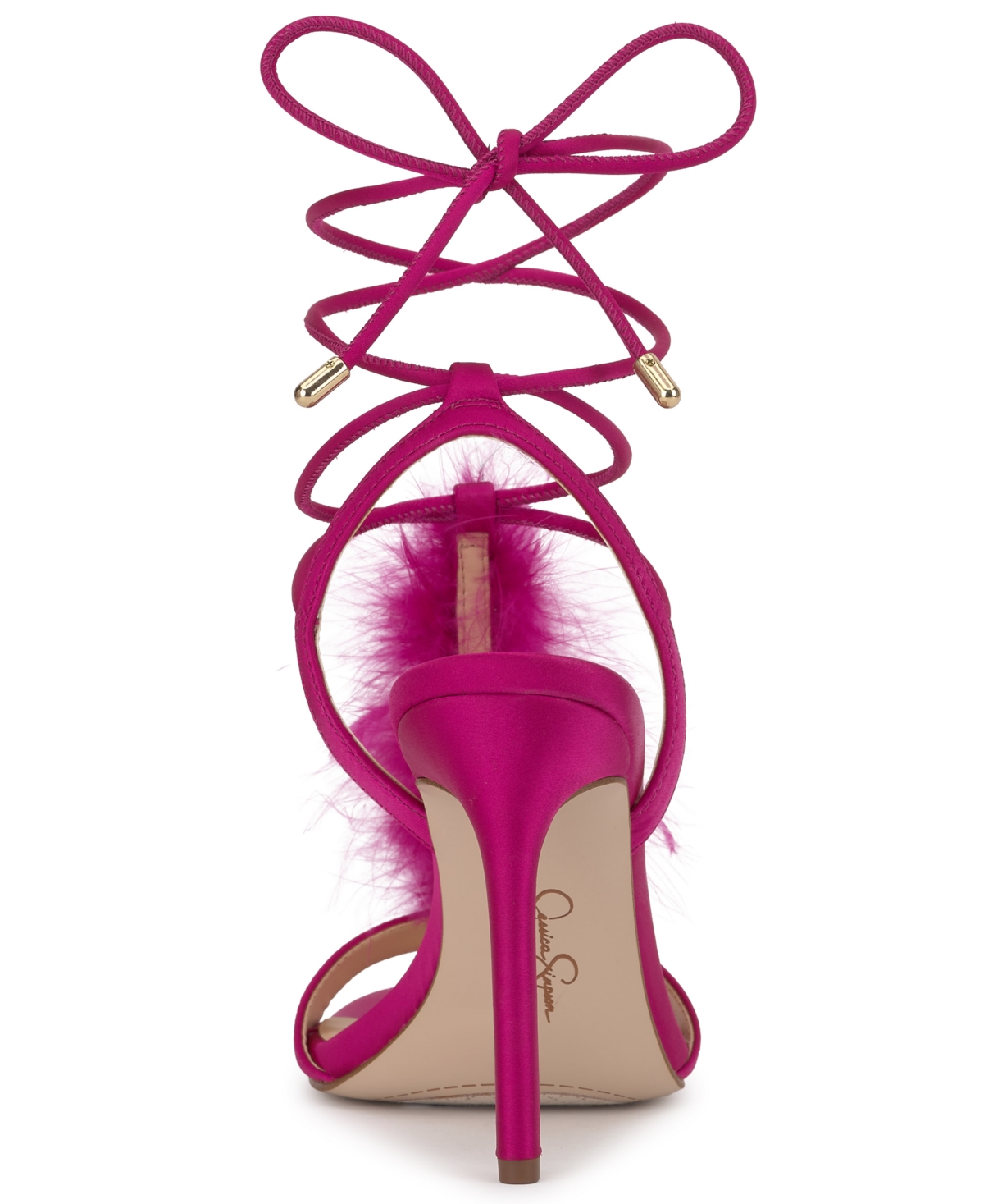 Jessica Simpson Women's Jenzin Feather Wrap Dress Sandals In Pink