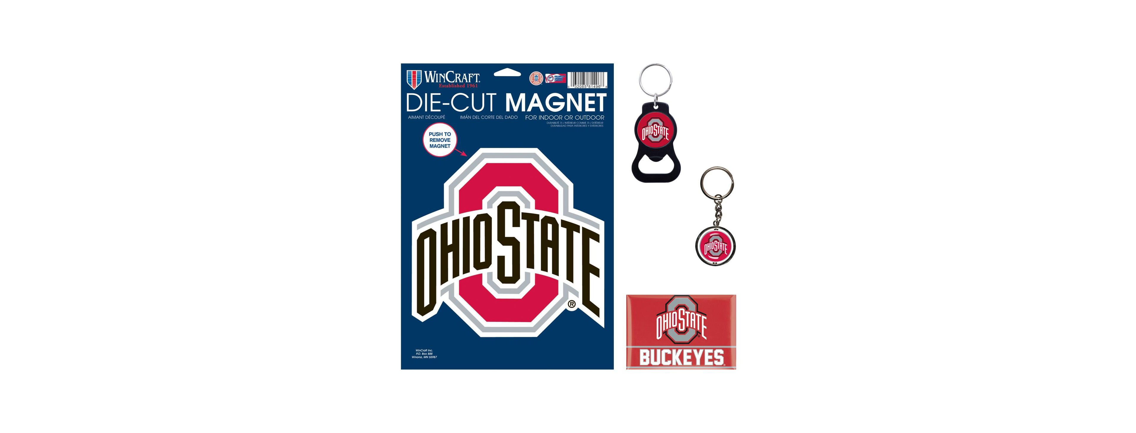 Wincraft Ohio State Buckeyes 4-Pack Key Rings and Magnets Set