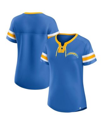Fanatics - Women's&nbsp;Powder Blue Los Angeles Chargers Lace-Up Bling T-Shirt