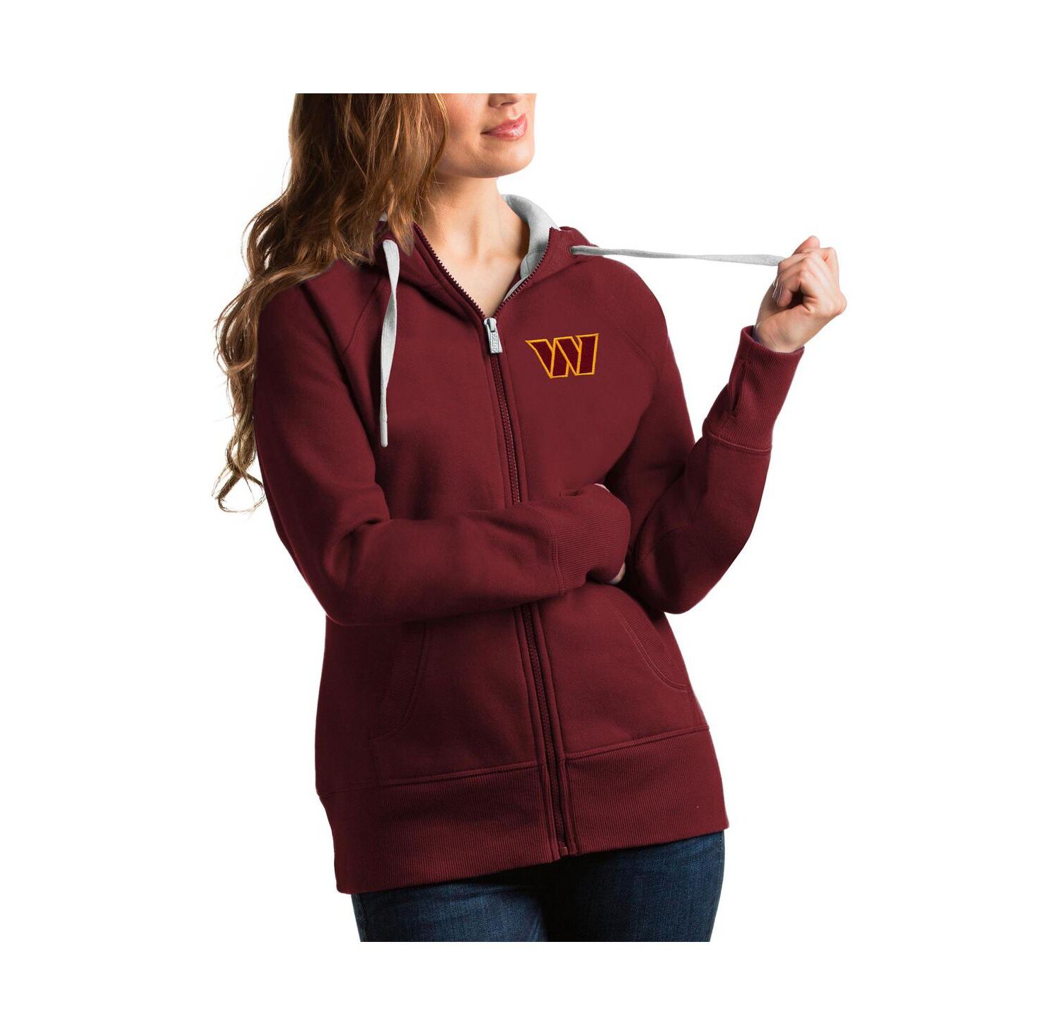Women's Burgundy Washington Commanders Victory Full-Zip Hoodie