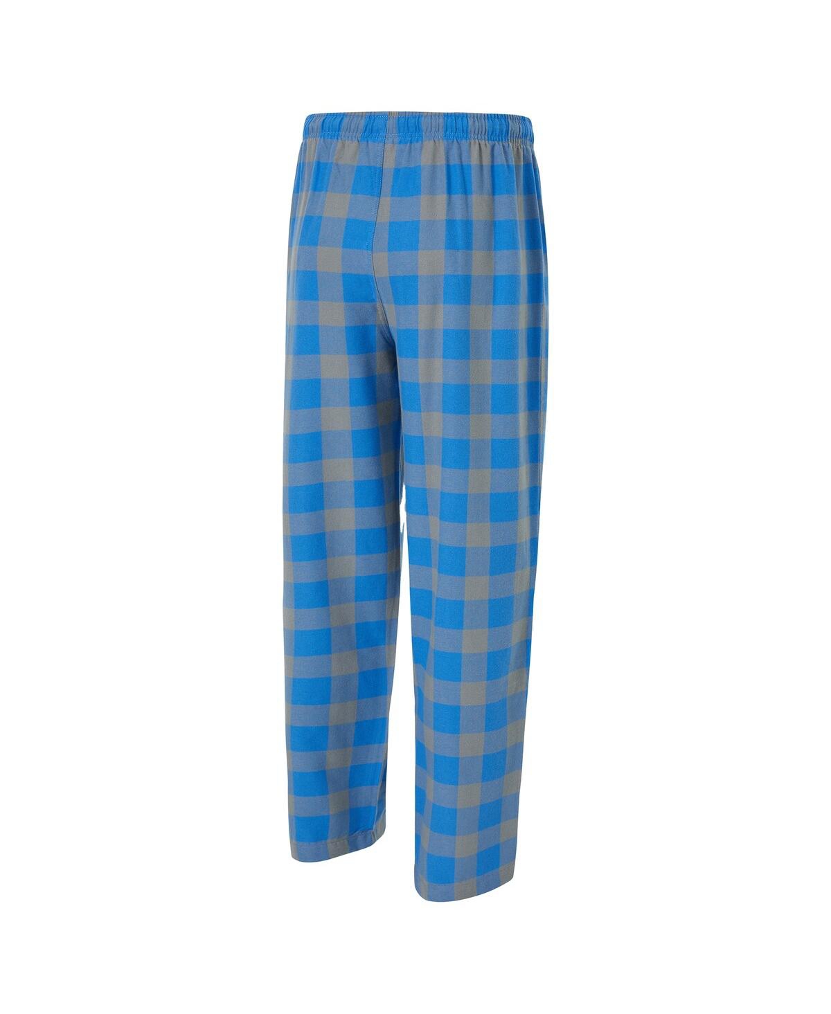 Concepts Sport Men's 2-piece Blue/silver Detroit Lions Avondale T-shirt And Flannel Pants Set In Blue